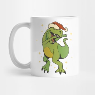 Christmas T Rex Dab P Mug